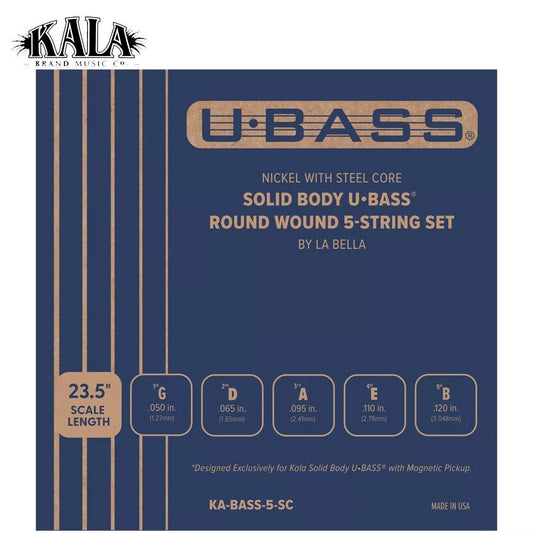 Roundwound solid body U•BASS® 5 strings